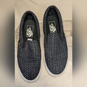 Vans Off the‎ Wall Sparkly blue and silver